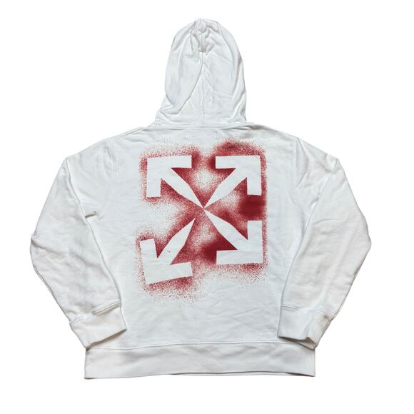Off-White Main Label Virgil Abloh Stencil Arrows Logo Print Hoodie XL - Picture 1 of 12